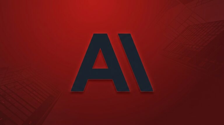 Logo da Anthropic sobre fundo vermelho-vinho