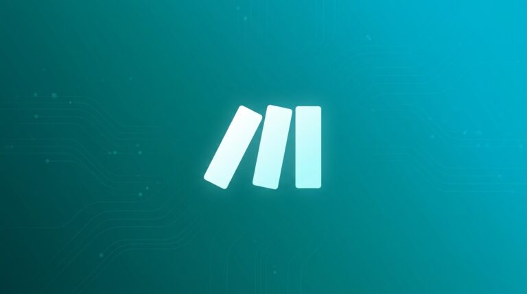 Logo do Make.com em capa editorial teal-ciano sobre automação com IA