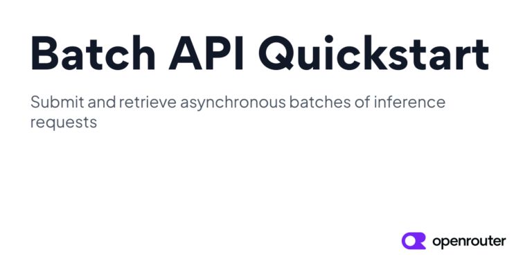 OpenRouter Batch API